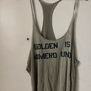 Golden Aesthetics Men's Tank Top - Greenish Large